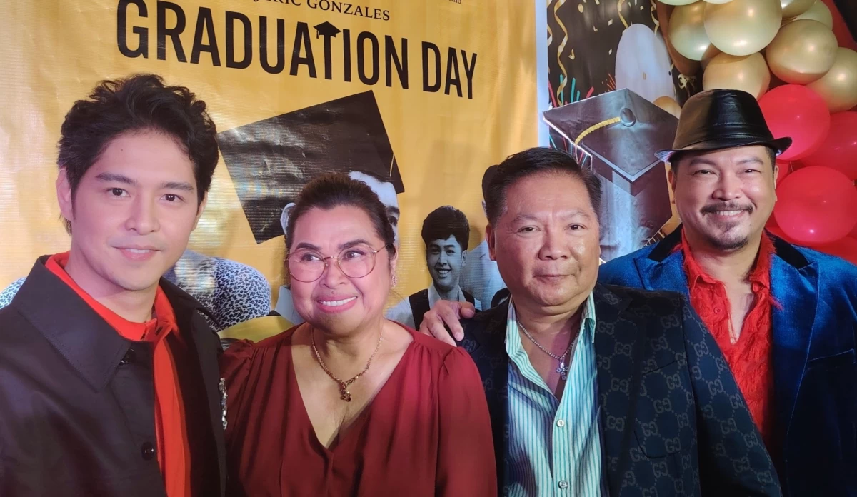 From left: Jeric Gonzales, Elizabeth Oropesa, producer Benjie Austria, and director Dante Balboa.