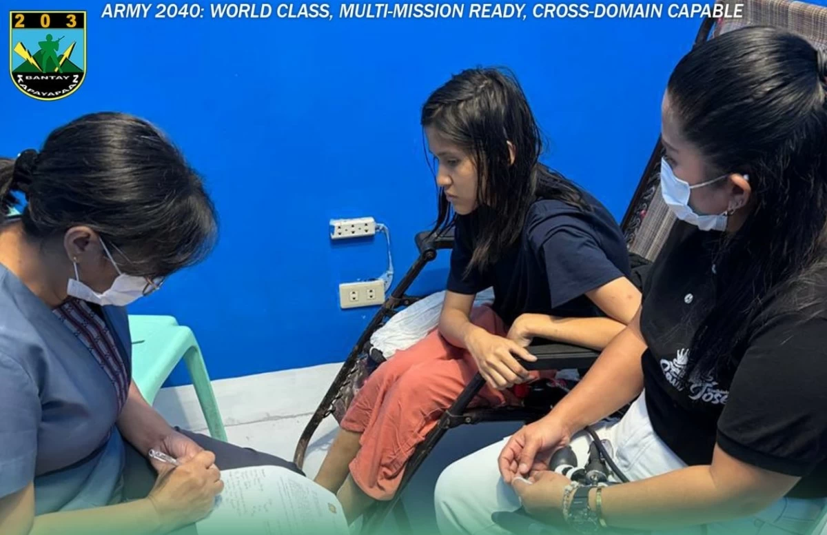 Charlize Cameron Garzon is subjected to a psychological examination by the military. (Photo: 203rdIB)