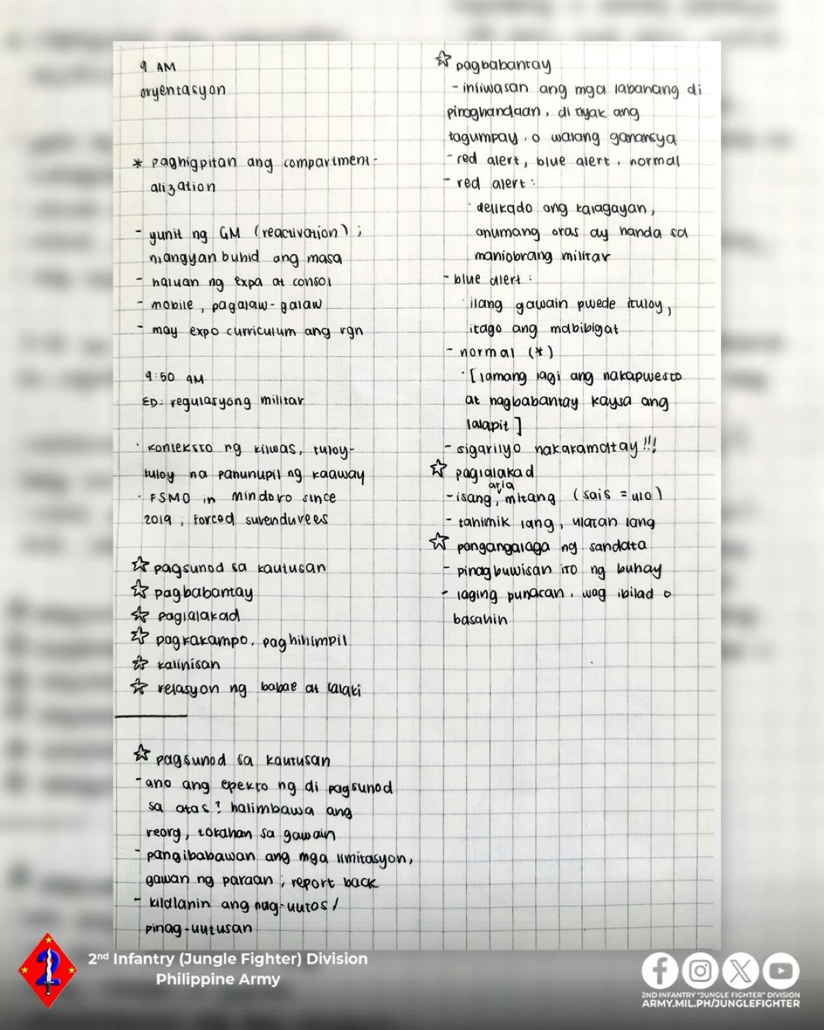 A handwritten journal recovered after a deadly encounter between government troops and suspected New People’s Army (NPA) fighters in San Jose, Occidental Mindoro on March 29, 2026 offered a rare and unfiltered look into the life inside the armed group, according to the Philippine Army's 2nd Infantry Division. (Courtesy of 2ID)