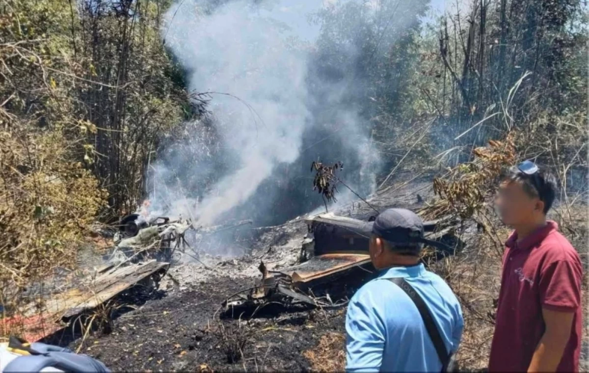 The plane crash scene in Palawan on April 2 (Photo from PNP Aviation Security Group) 