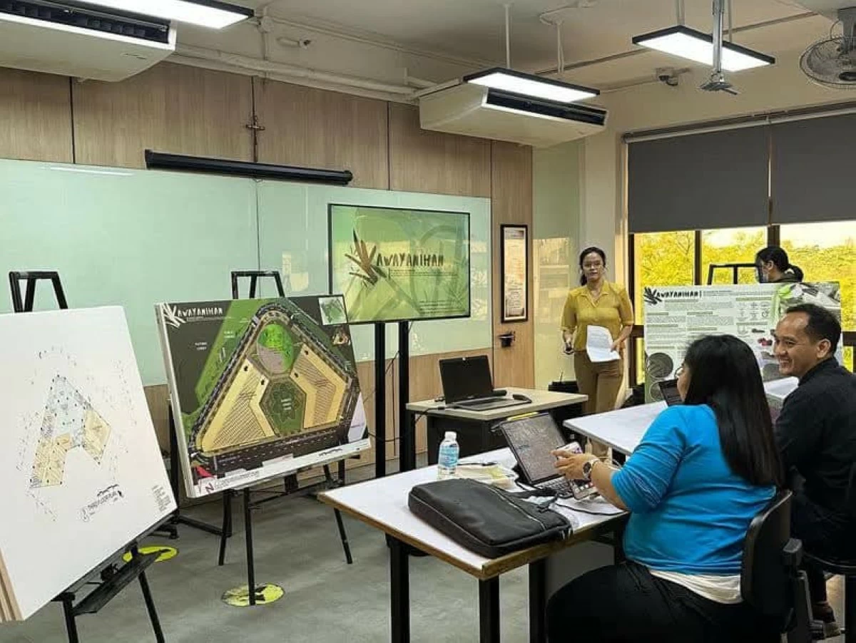 Rheanna during her thesis defense at the University of Santo Tomas (left); a milestone shaped by dedication and perseverance, shared with her father as she holds her bound thesis (right).