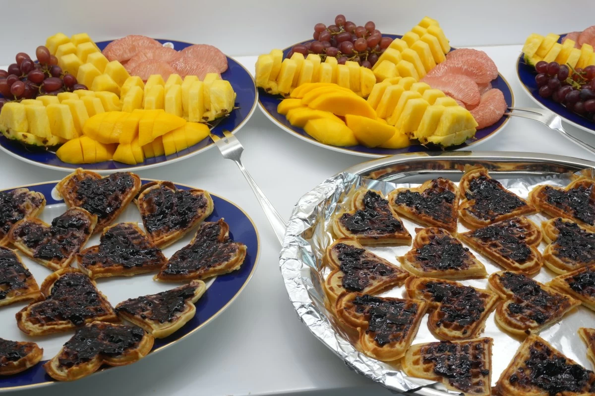 The Norwegian Embassy held the discussion over waffles and traditional brown cheese the country is known for