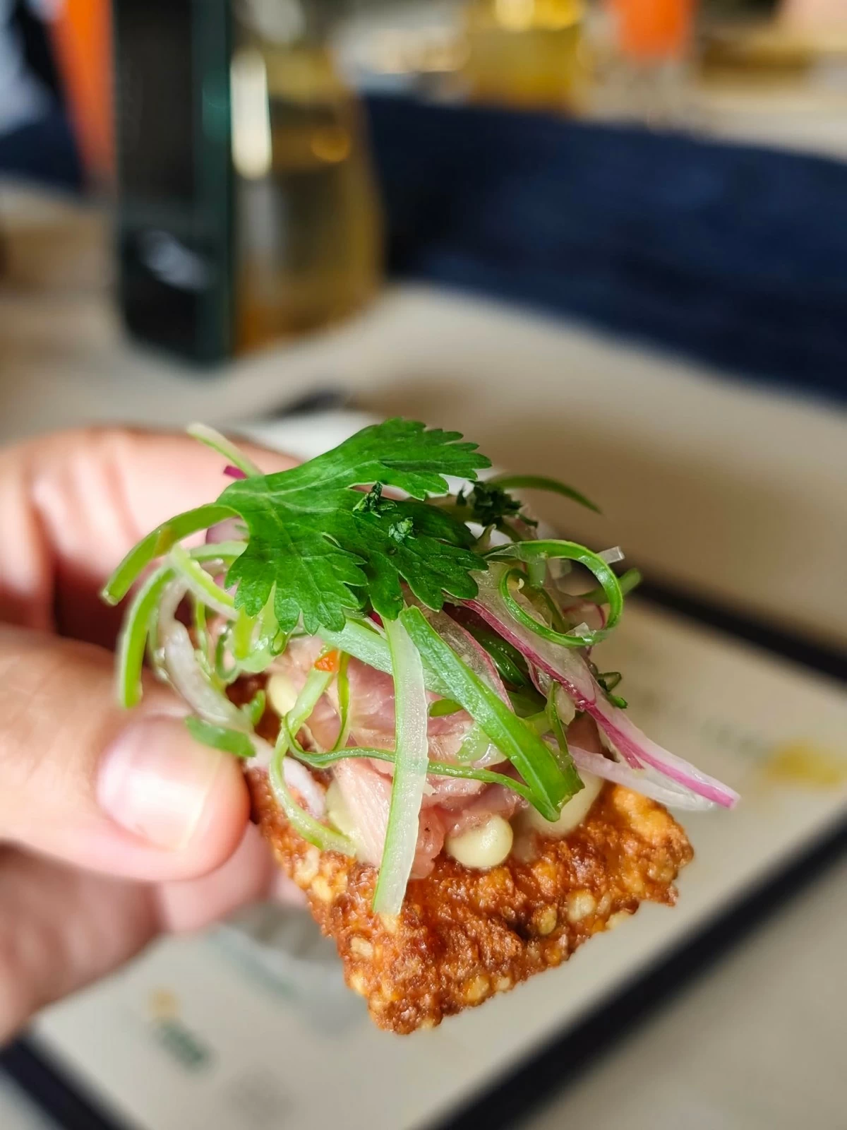 Samira at Anya Resort Tagaytay presents its take on lamb: Aussie Lamb Eye—bright, balanced, and carefully executed. The citrus cuts through, while the tapioca adds subtle texture, allowing the lamb to stand out.