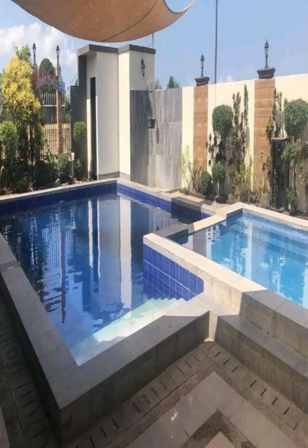 The two pools at daytime (photo from Melinda's Garden FB page)