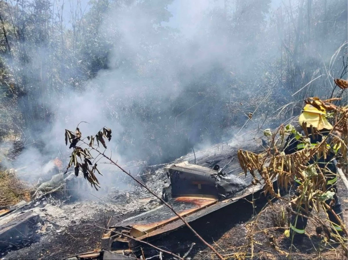 The plane crash scene in Coron, Palawan on April 2 (Photo from the PNP Aviation Security Group) 
