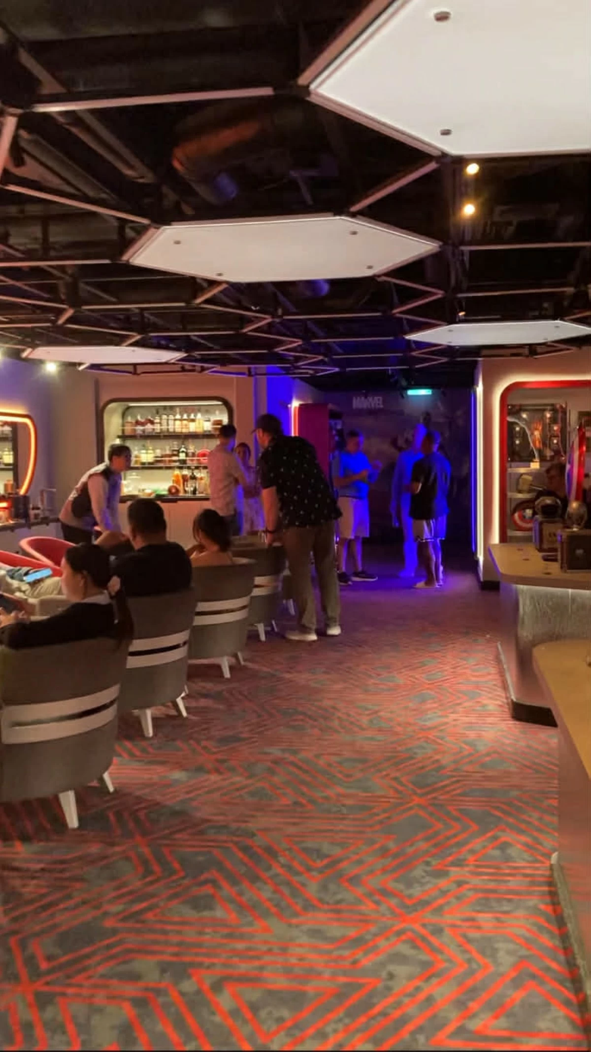 SECRET SPEAKEASY One of the ship's stores finds itself transformed into a bar during the night. (Photo by the author)