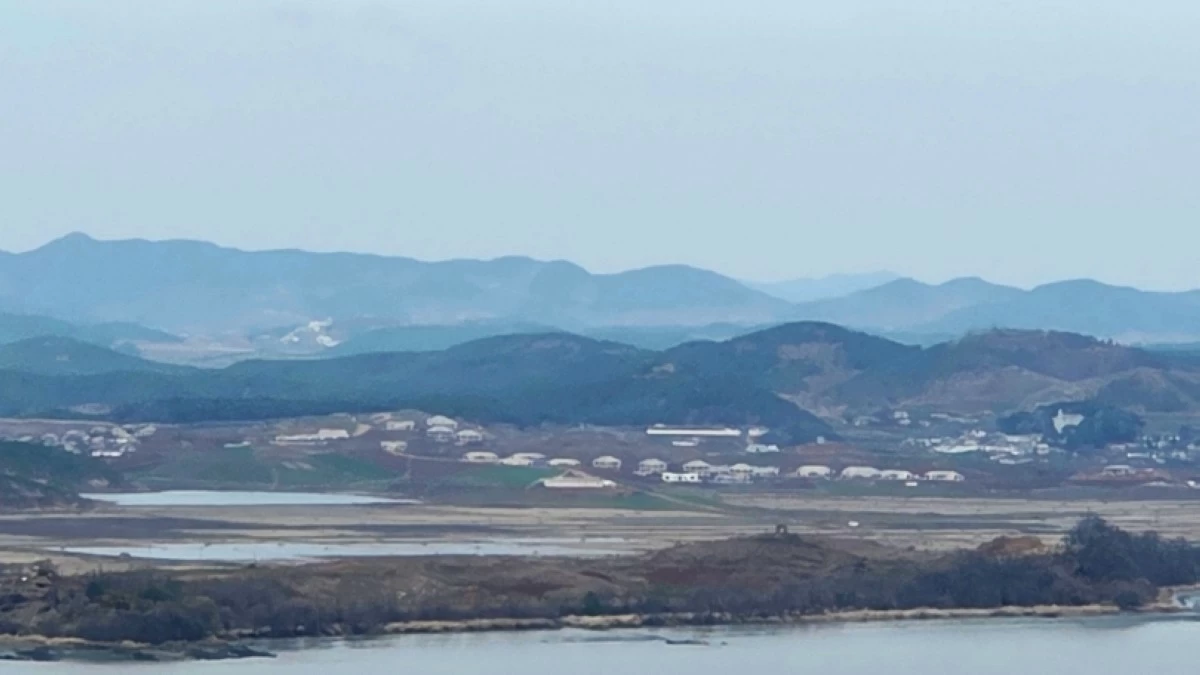 North Korea as seen from the Odusan Unification Tower in Paju City, South Korea (Jonathan Hicap)