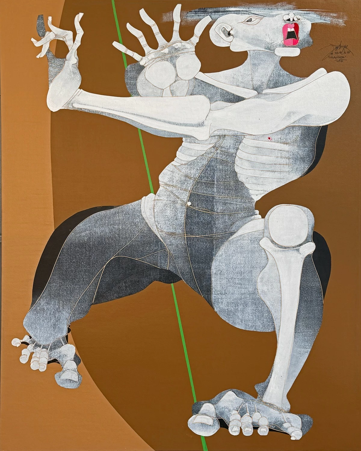 'MANGHA SERIES XII,' acrylic on canvas, 2026