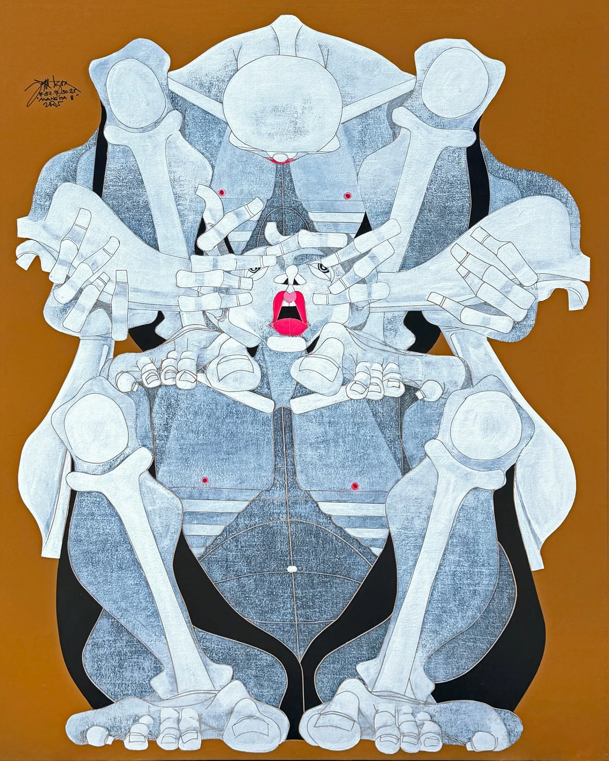 'MANGHA SERIES V,' acrylic on canvas, 2026