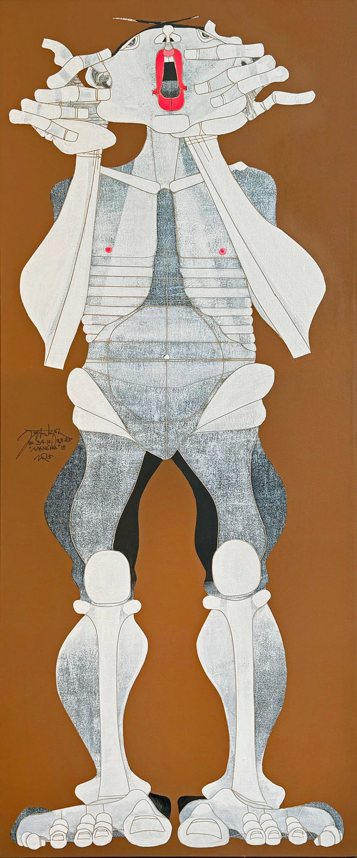 'MANGHA SERIES  I,' acrylic on canvas, 2026