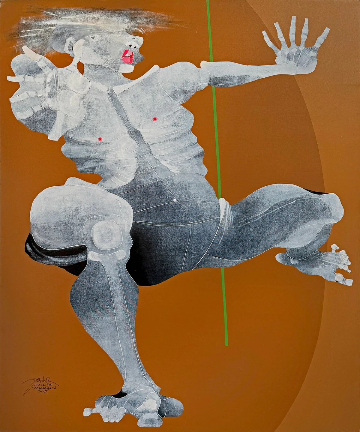 'MANGHA SERIES XI,' acrylic on canvas, 2026