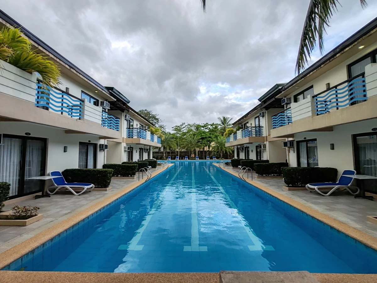 The exclusive pool area for hotel guests.