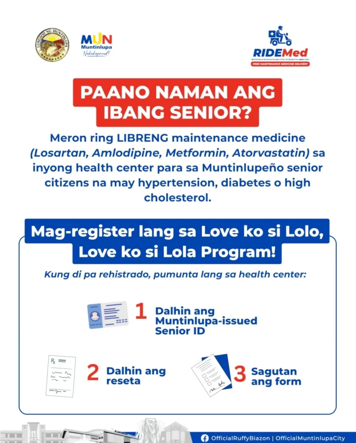 Muntinlupa's RIDEMed Program (Photo from Muntinlupa PIO)