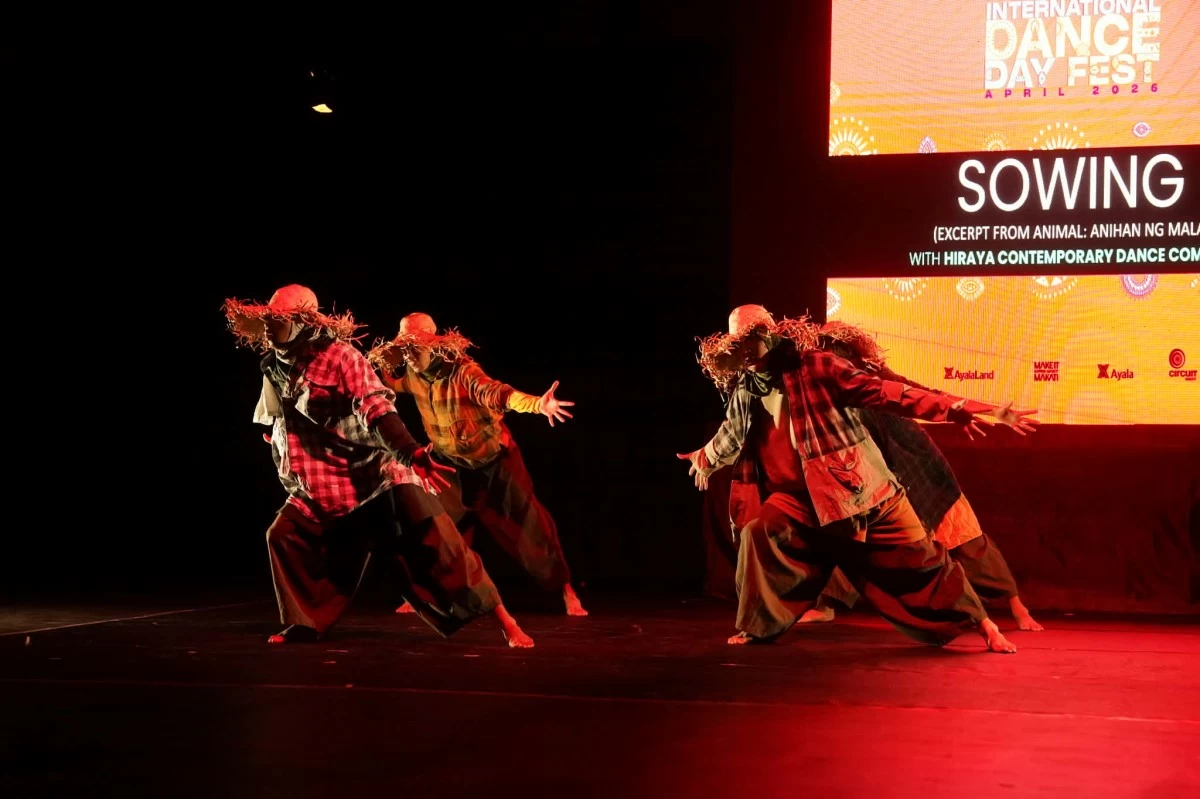 Hiraya Contemporary Dance Company, a contemporary group known for innovative and expressive movement, performed 'Sowing,' an excerpt from 'Animal: Anihan ng Malay.' (Photo courtesy of the Ayala Foundation)