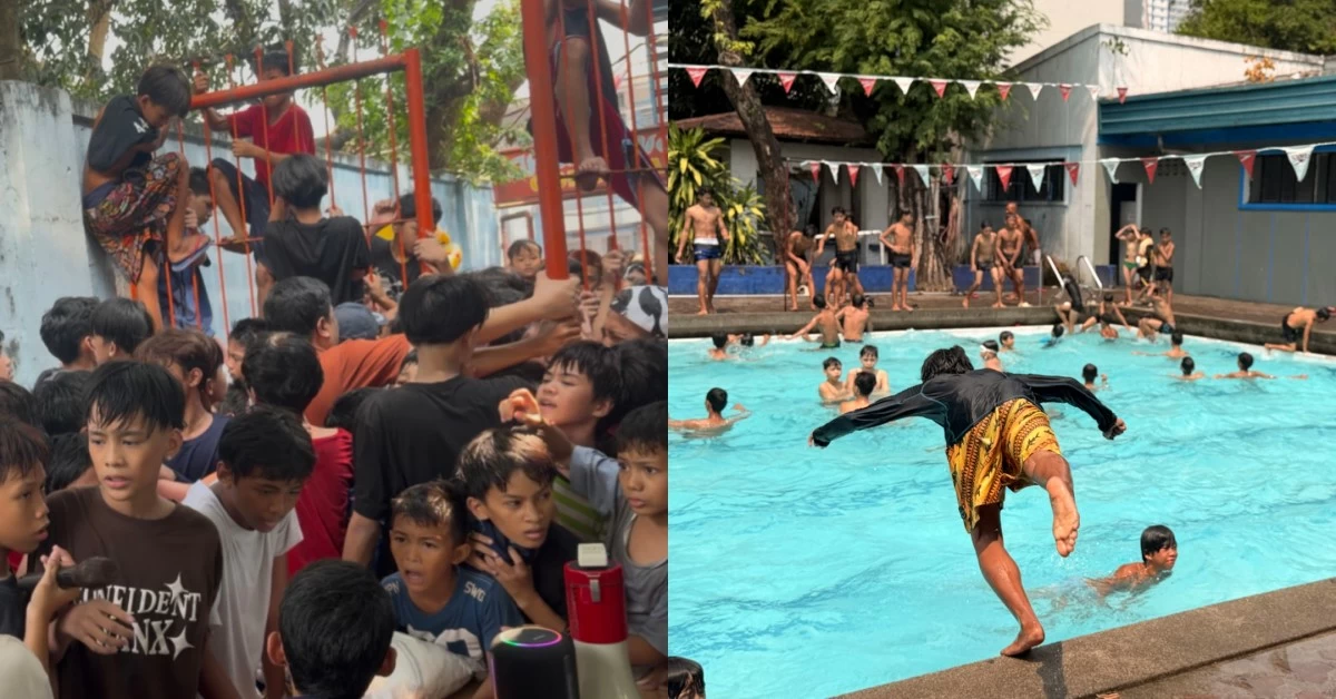 ‘Swimming, ano tara?’: Kids crowd Manila’s free public pools