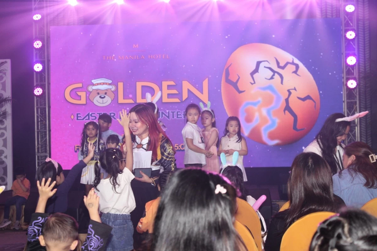 Kids dive into fun games with energetic host Daphnie Bernardino. (Photo from The Manila Hotel)