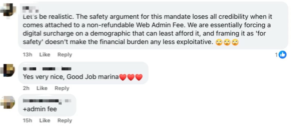 (Screenshot from Marina Facebook page)