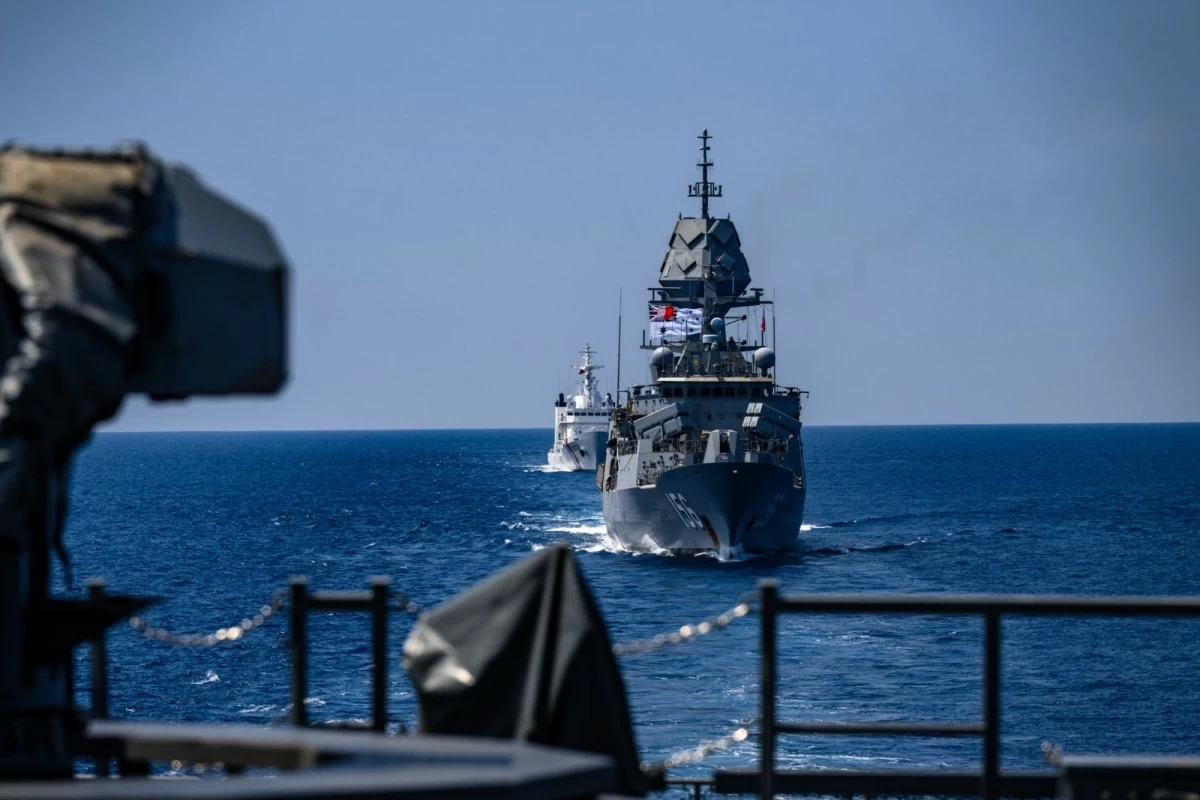 BRP Rajah Sulayman (PS20) leads formation movement ahead of HMAS Toowoomba (FFH 156) and BRP Melchora Aquino (MRRV-9702) during the Multilateral Maritime Cooperative Activity (MMCA). (Photo: Armed Forces of the Philippines)