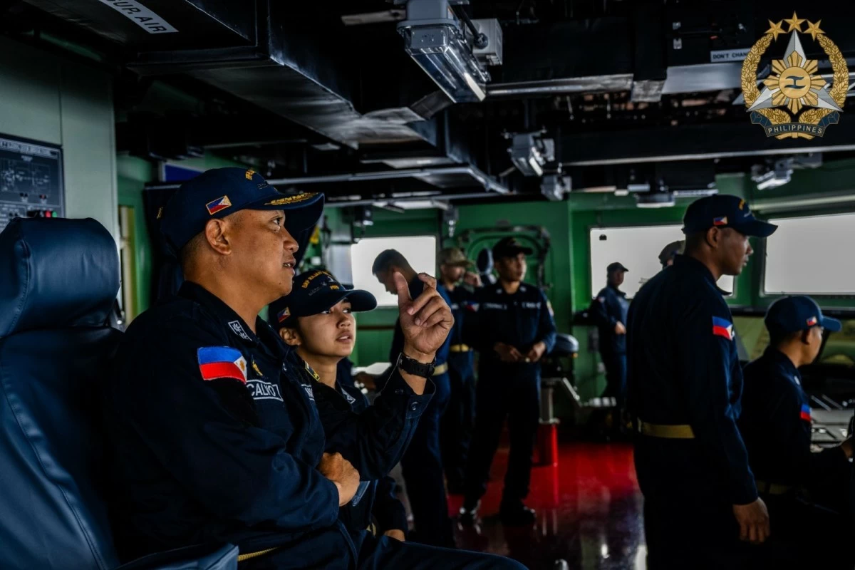 The Commanding Officer of BRP Rajah Sulayman (PS20) directs shipboard personnel and supervises critical departure procedures at Naval Operating Base, as the vessel commences its mission, in support of the Multilateral Maritime Cooperative Activity (MMCA) on April 11, 2026. (Photo: Armed Forces of the Philippines)