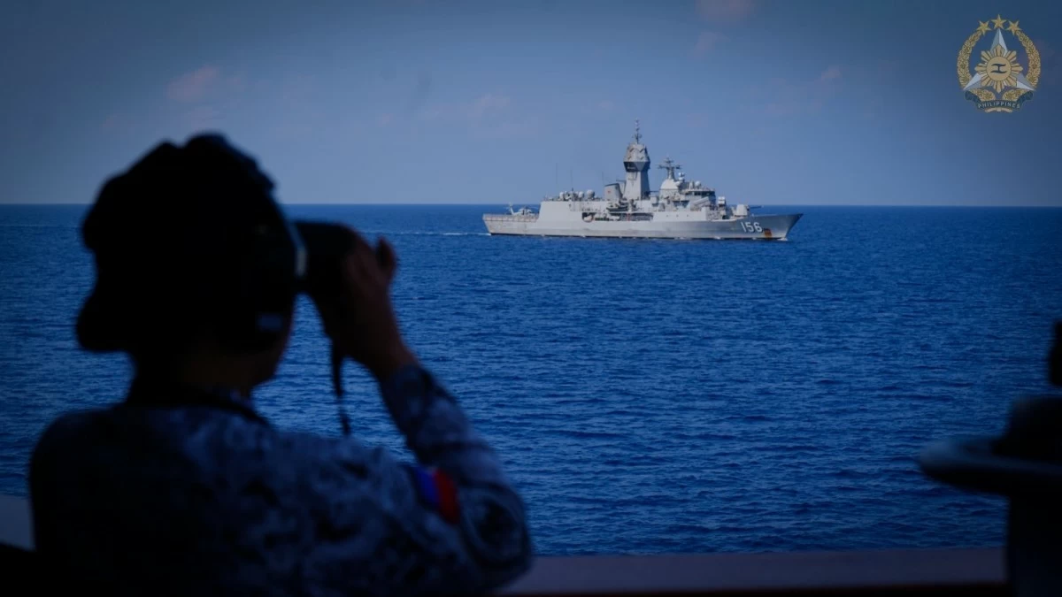 A Philippine Navy personnel aboard BRP Rajah Sulayman (PS20) conducts an Officer of the Watch (OOW) Manning Exercise, enhancing real-time navigation and situational awareness, during the Multilateral Maritime Cooperative Activity (MMCA) on April 12, 2026. (Photo: Armed Forces of the Philippines)