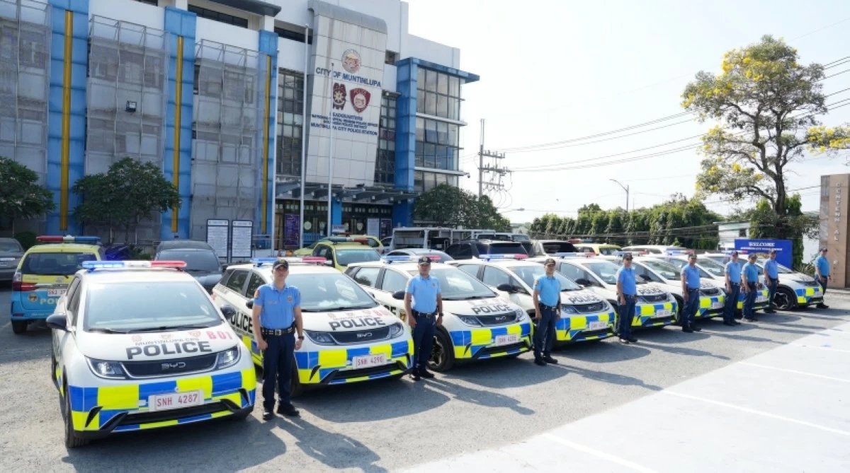 The electric vehicles given by the Muntinlupa City government to the Muntinlupa police (Photo from Muntinlupa PIO) 