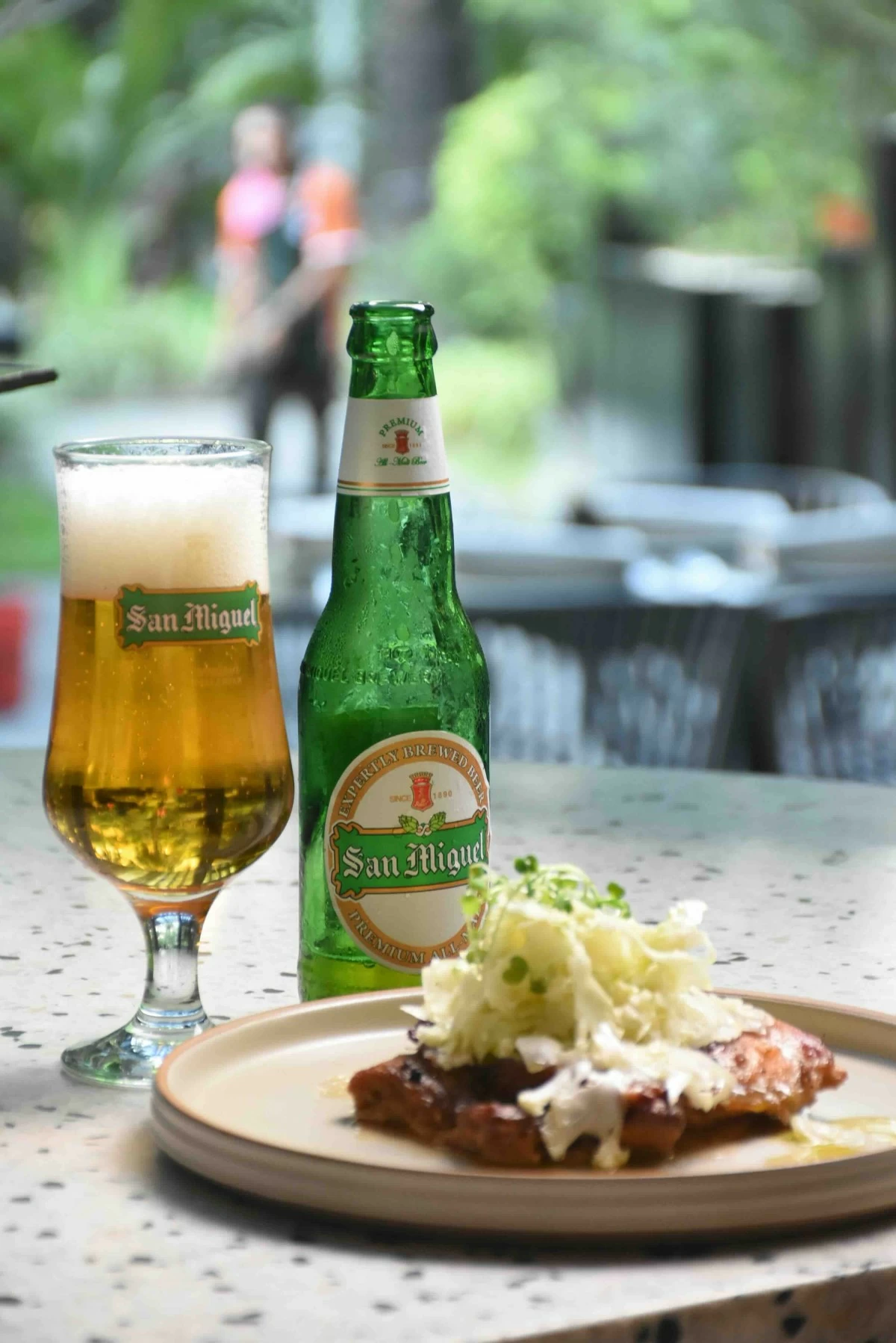 SAGE AND MALT Baked chicken thigh with sage butter and cauliflower purée, matched with Premium All-Malt for a rounded, full-bodied finish. (Photo courtesy of SMB)