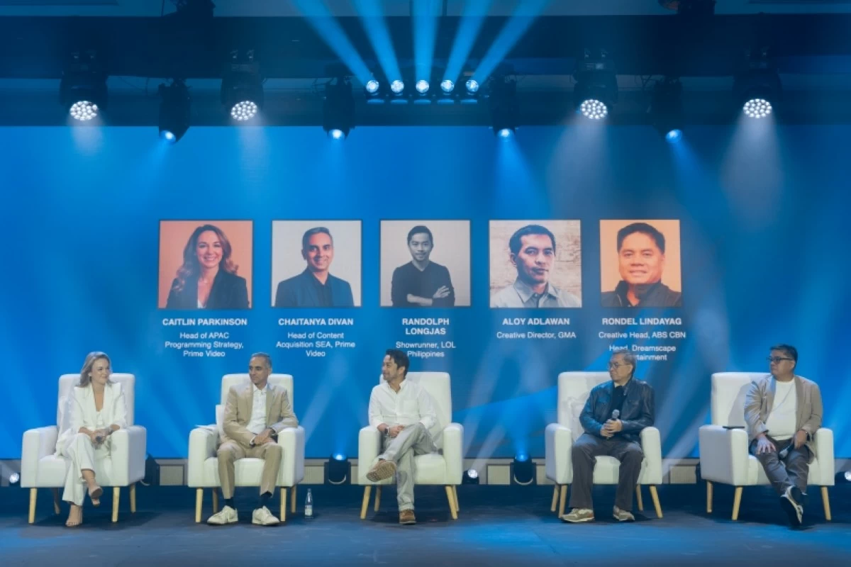 Prime Video's Caitlin Parkinson and Chaitanya Divan with Randolph Longjas, Aloy Adlawan, and Rondel Lindayag (Prime Video)