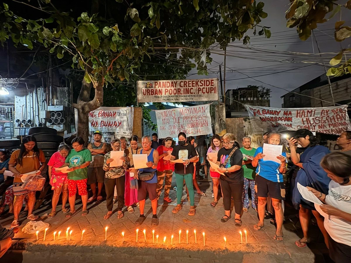 Panday Creekside in Taguig on April 12, a day before the community was demolished (Anakbayan Taguig)