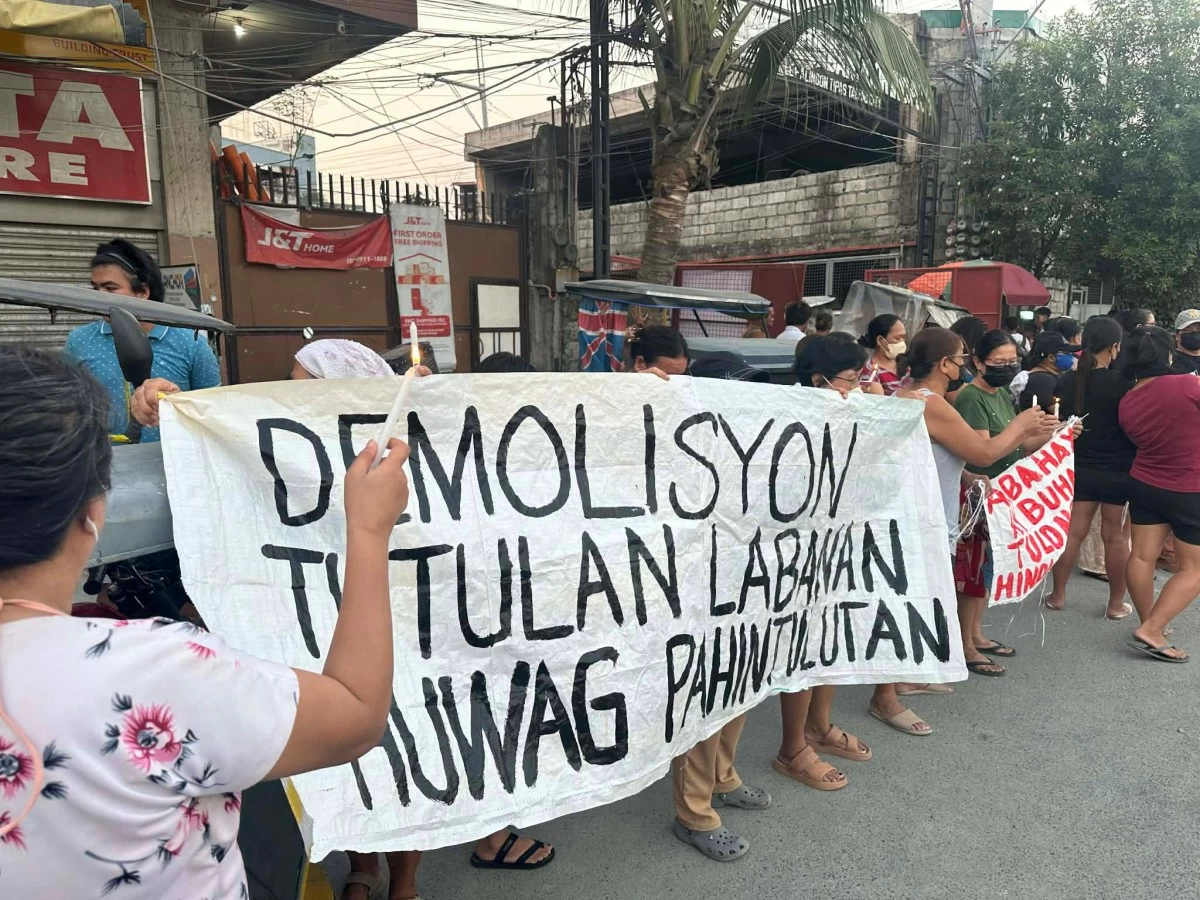 Panday Creekside in Taguig on April 12, a day before the community was demolished (Anakbayan Taguig)