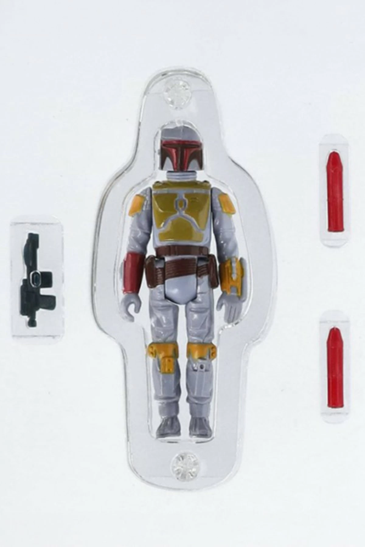 DEADLY PRICE This Boba Fett action figure was recalled after its missile launch feature wasndeemed a safety hazard. (Photo: Goldin Auctions)