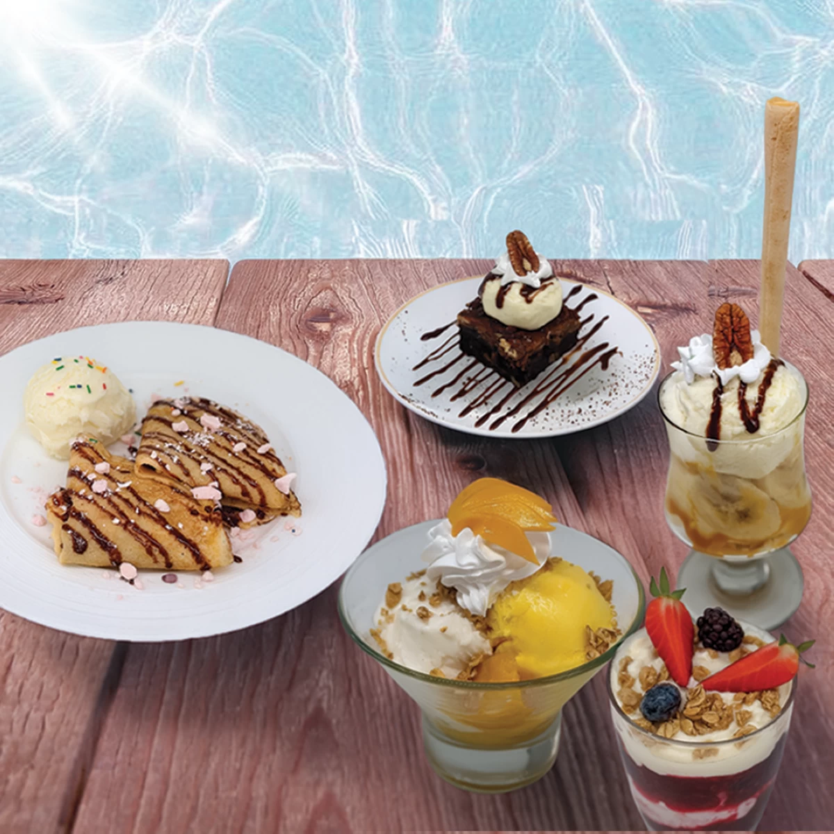 Enjoy these Summer Ice Cream creations at the Pool Bar and Lobby Lounge (Photo courtesy of The Manila Hotel)