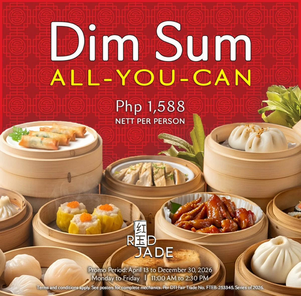 The much-loved Dim Sum All-You-Can is back at Red Jade (Photo courtesy of The Manila Hotel)
