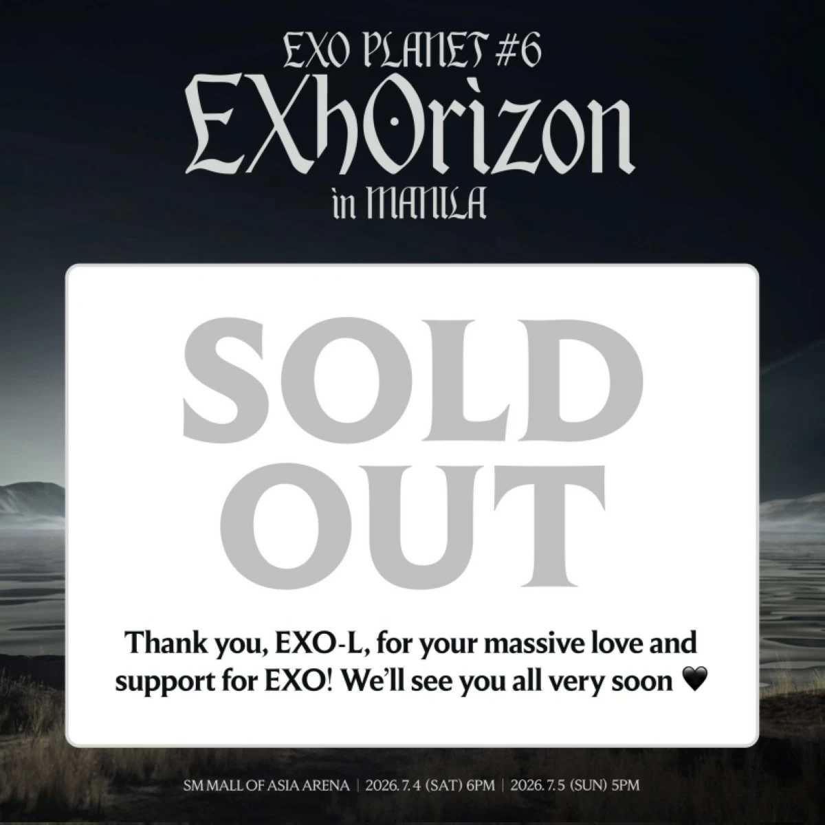 EXO's two-day concert in Manila is sold out (Photo from Pulp Live World) 