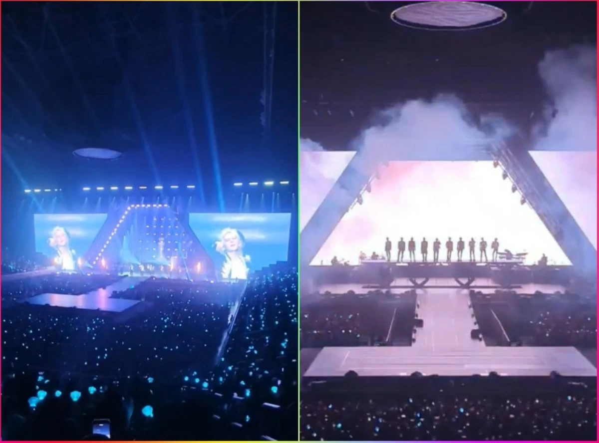 Treasure Pulse on in Manila on April 18 (Screenshots from SM Mall of Asia Arena videos) 
