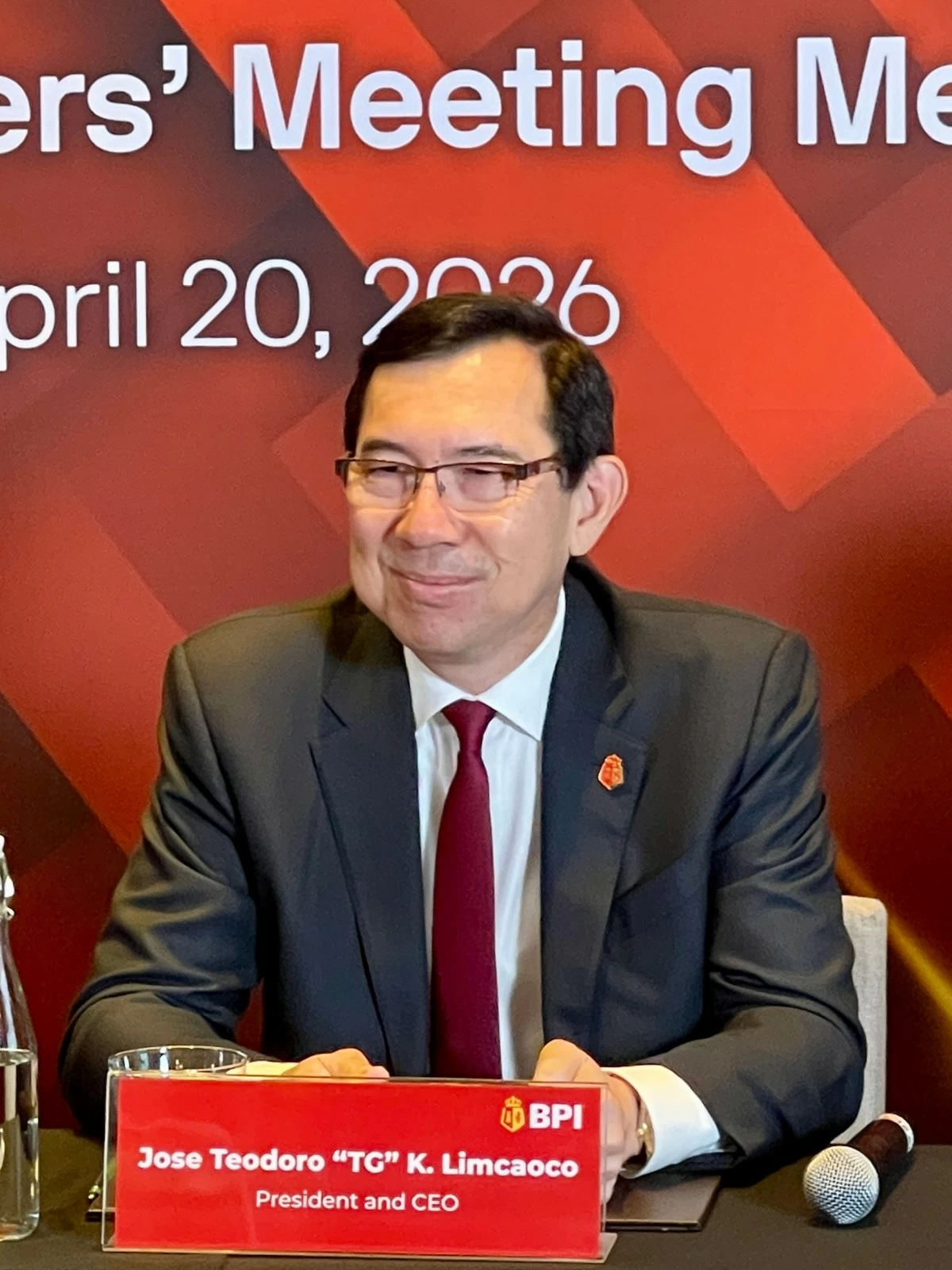 BPI President and CEO Jose Teodoro K. Limcaoco