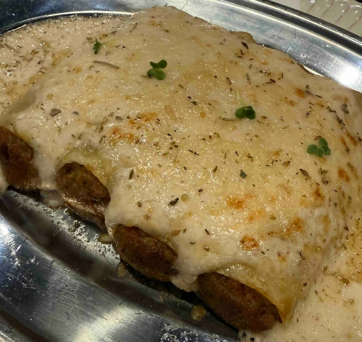 Canelones de Pollo con Setas y Bechamel