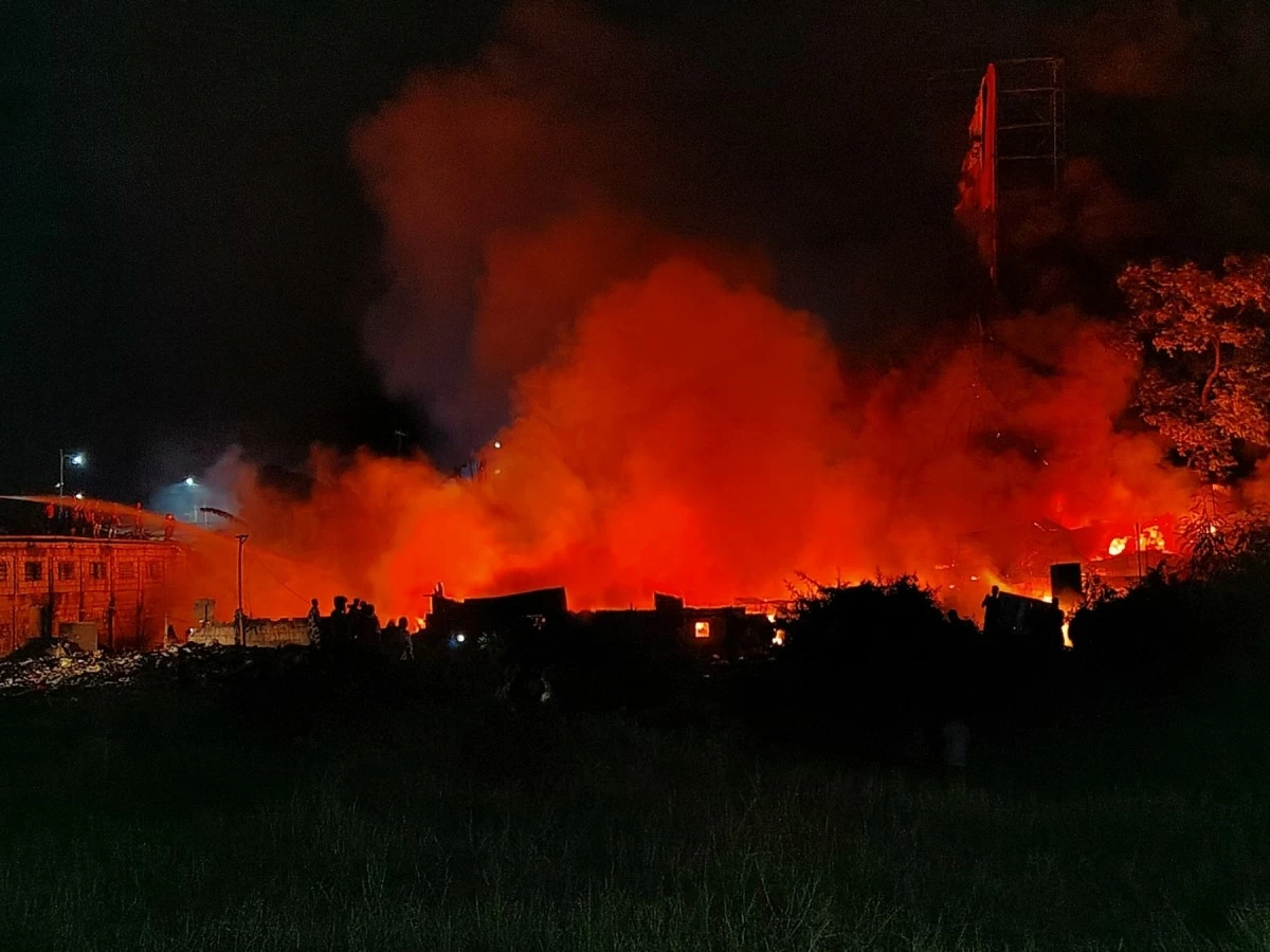 Around 80 families lost their homes in a fire in Barangay Niog, Bacoor City, early morning on April 22 (Photo from the City Government of Bacoor/MANILA BULLETIN)