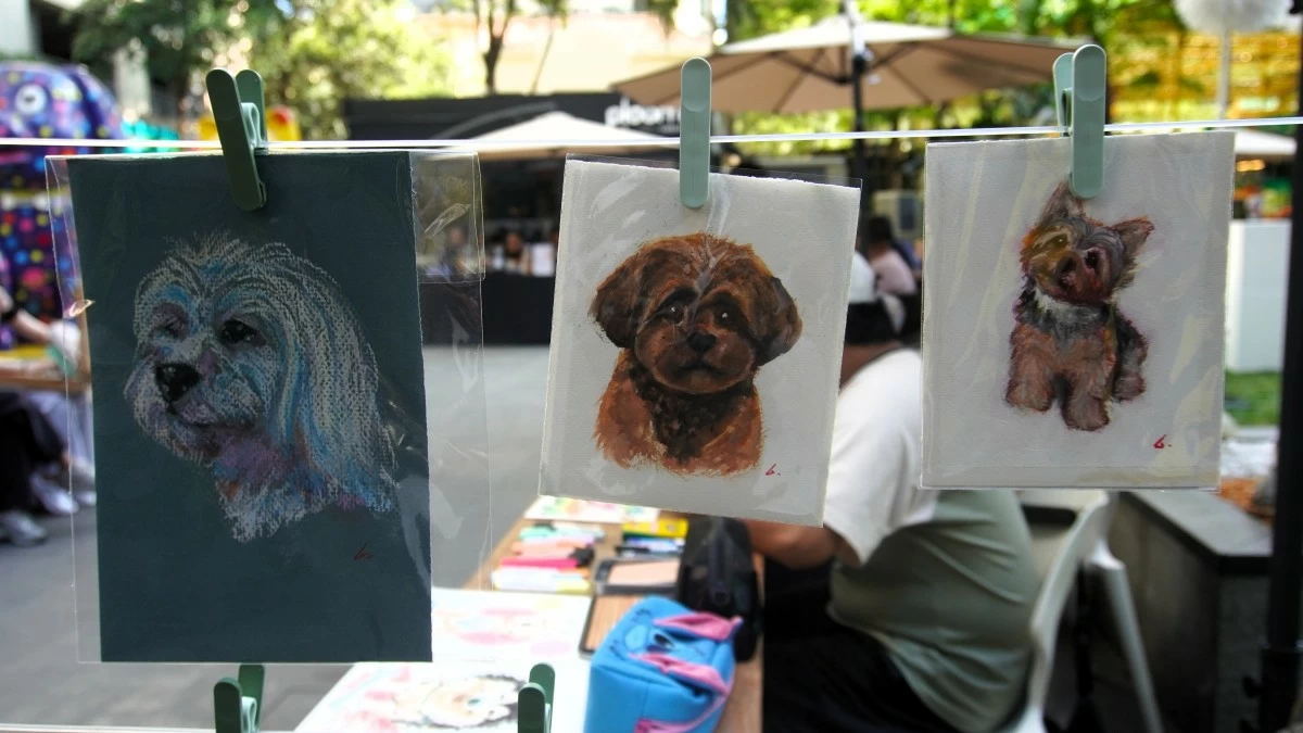 IMMORTALIZED Visitors could get portraits of their precious furbabies made. (Photo courtesy of Community Art Ground)