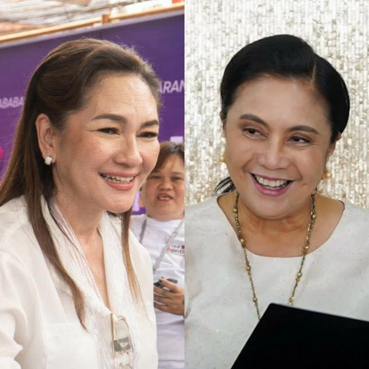 Senator Risa Hontiveros (left), Naga City Mayor Leni Robredo (Facebook)