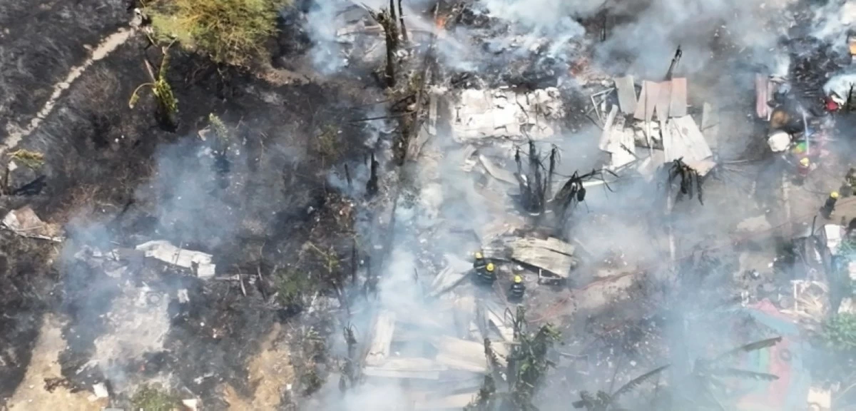 The fire in Muntinlupa (Photo from the Muntinlupa City Department of Disaster Resilience and Management)