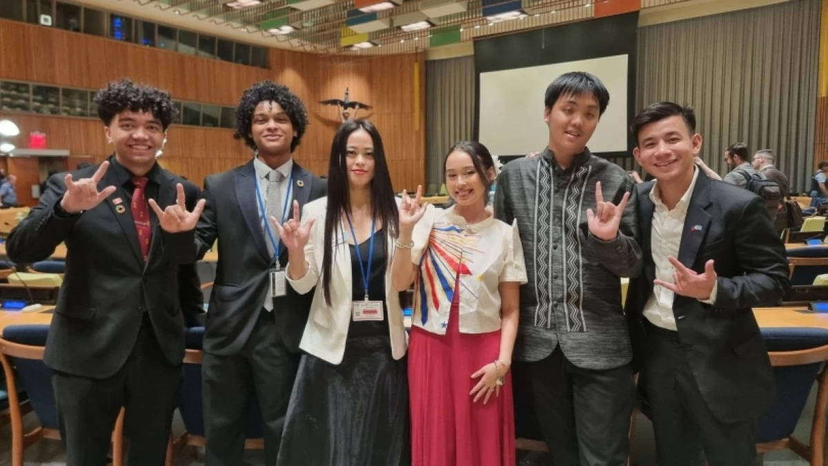 Filipino youth at the Economic and Social Council (ECOSOC) Youth Forum (Photo: FSL4IPH)
