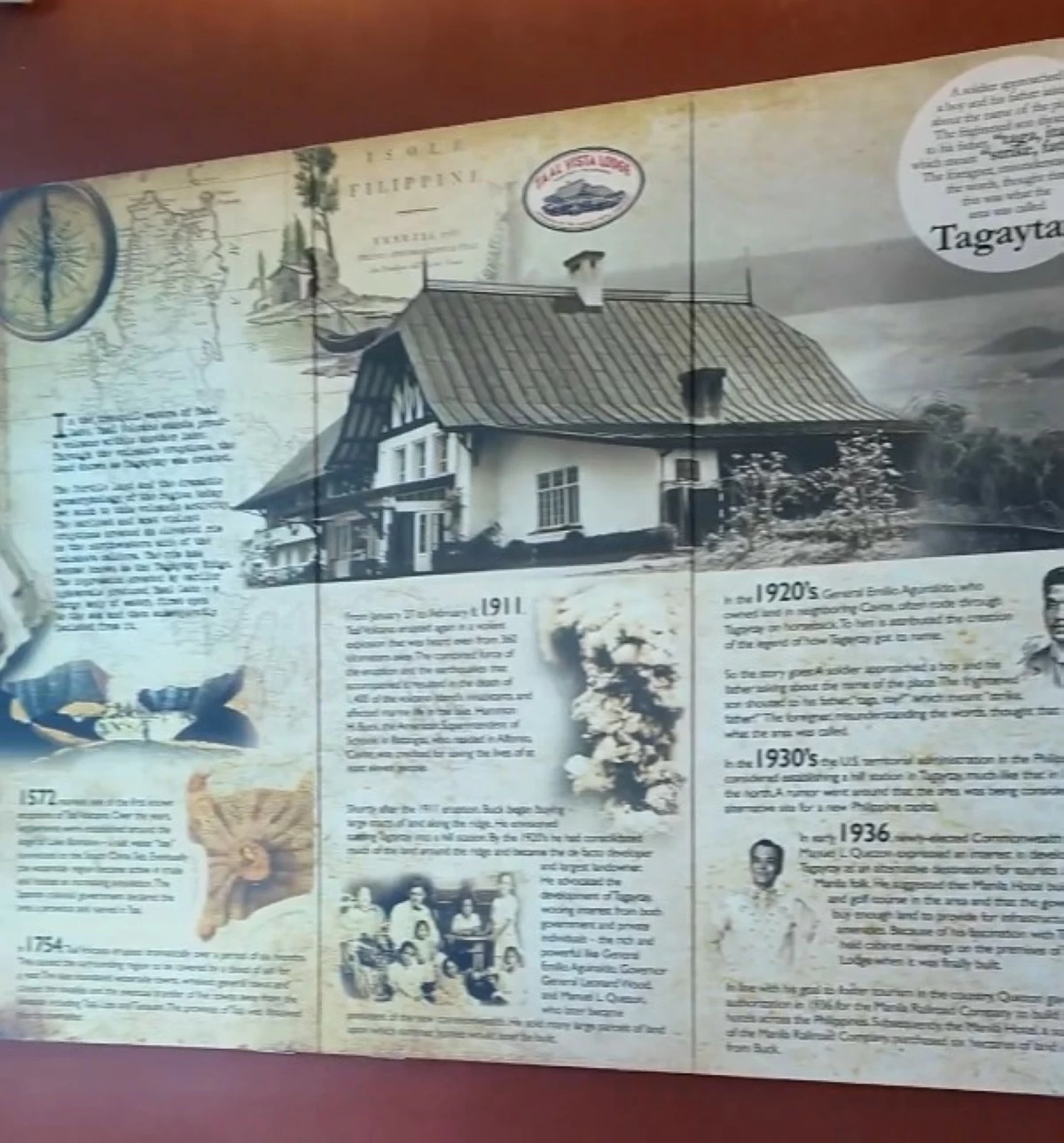 A LOOK BACK Visitors can learn about Tagaytay and the hotel's history through this mural