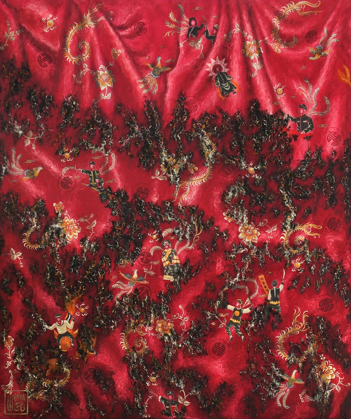 'REVOLUTIONARY ANTECEDENTS,' oil on canvas, 72x60 inches, 2024