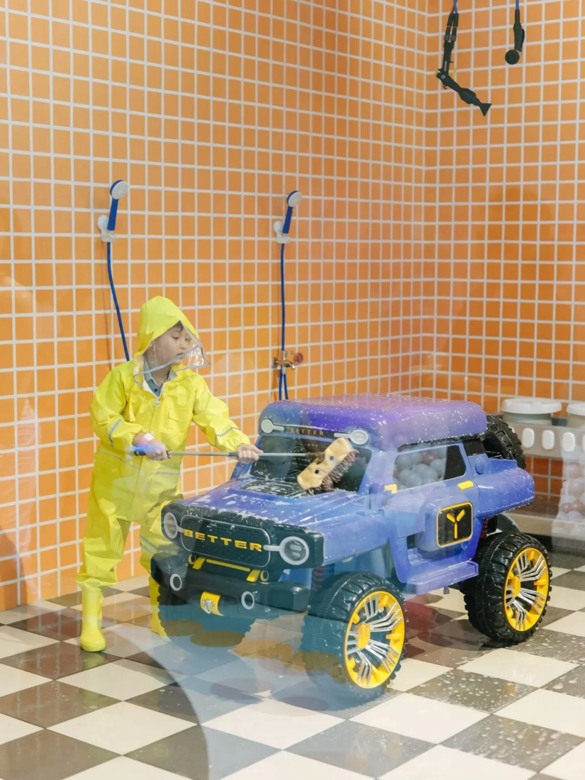 A car wash play area (Photos: Nice Print and Everyday Sunday Studios)