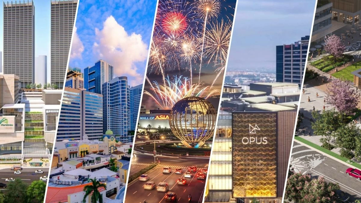 Parklinks Estate, Eastwood City, MOA Complex, Opus Mall, and Riverpark