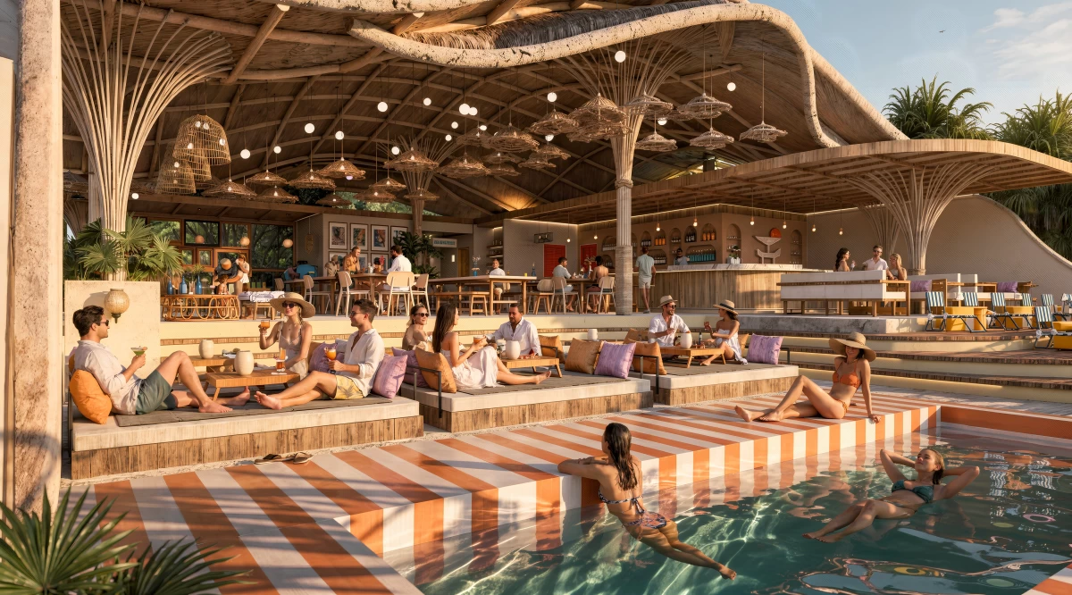 Mr. Turtle Beach Club in Siargao Philippines uses bamboo from Bukidnon for its structure. (Photo: Pino Places)