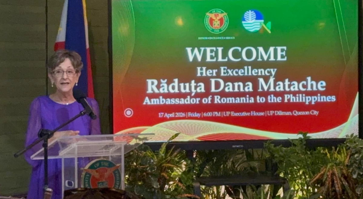 Honoree Răduța Dana Matache, Romanian Ambassador to the Philippines, delivers her message