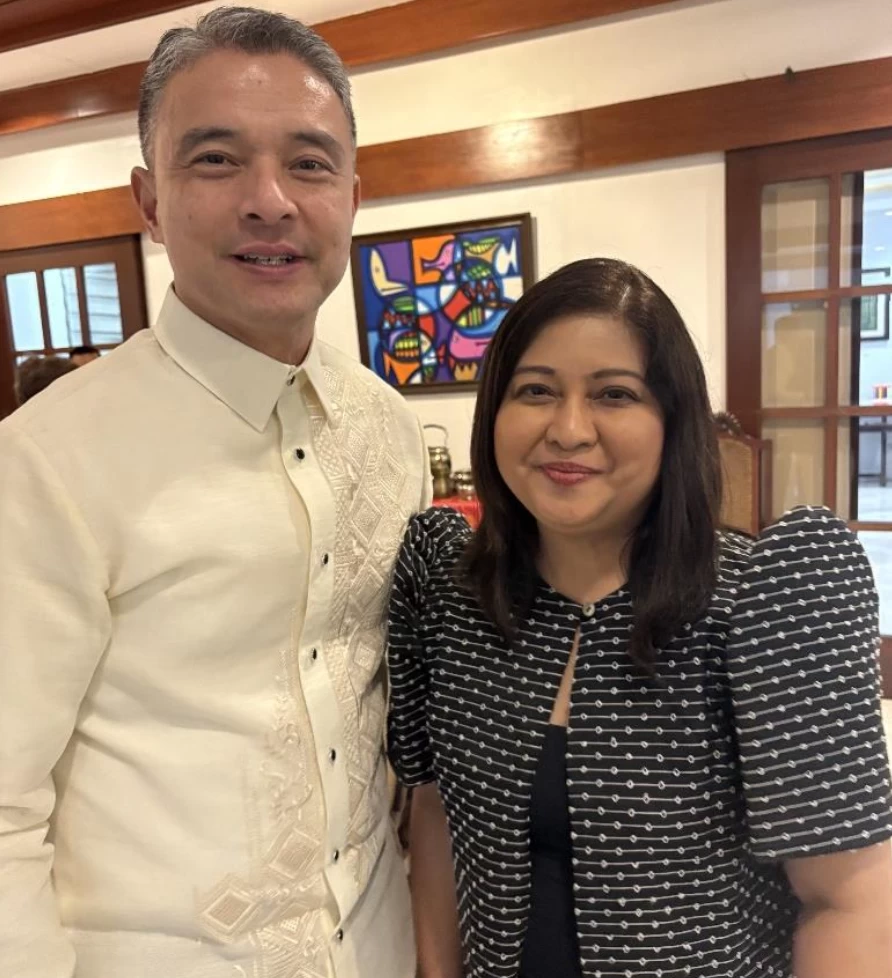 DENR Acting Secretary Juan Miguel T. Cuna together with Atty Marian Coquia-Regidor, UP Vice Preident for Public Affairs