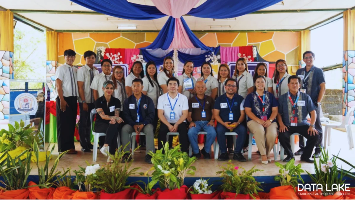 From left: Data Laka Inc MarComm Head Jan Llamado, DICT Director Edgar Navarro, DICT Asec. Christian Guingcangco, DICT Director Edward Pardre, DICT Director Dennis Morales, CMIS-Babatnin Principal Jessa Roque and Faculty members during the PIALEOS Site Visit in CMIS-Babatnin Malolos, Bulacan.