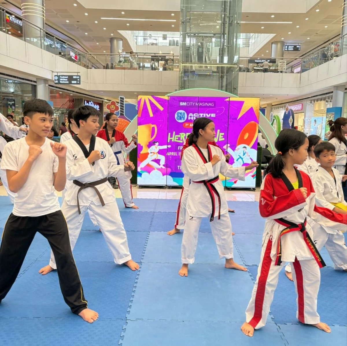 Precision and discipline take center stage as young athletes showcase taekwondo at SM City Masinag.
